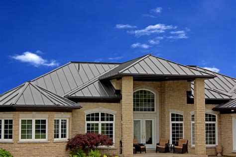 coco brown metal roof on light brick house|chocolate brown house siding.